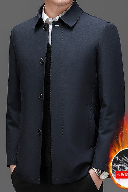男士中老年冬季保暖外套可拆内胆羽绒服爸爸装XZ804/999P180图片