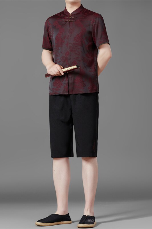 夏季唐装套装高端男士中老年风新中式汉服MB5108P115,男装民族服装,星座804（原QT730）