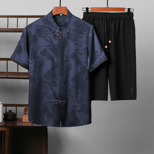 夏季唐装套装高端男士中老年风新中式汉服MB5108P115图片