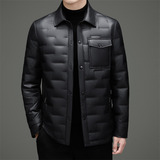 冬季男士休闲轻薄羽绒服加厚保暖压胶夹克XZ804/M6916P180，男装羽绒服，星座804（原QT730）