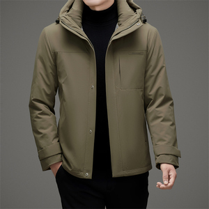 2025年冬季中老年连帽鹅绒羽绒服内胆可拆XZ804/M6735P315图片