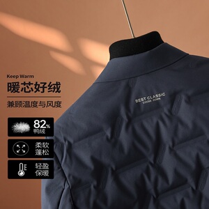 冬季轻薄羽绒服男士商务休闲加厚保暖修身衬衣羽绒XZ804/J233P155图片