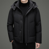 冬季新标高充绒帽可脱卸纯色简约羽绒服面包服XZ804/M6919P295，男装羽绒服，星座804（原QT730）