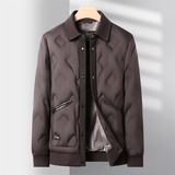 冬季新标50绒压胶翻领简约羽绒服XZ804/M6999P230，男装羽绒服，星座804（原QT730）