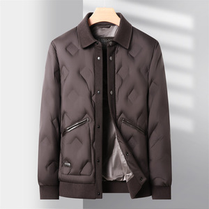 冬季新标50绒压胶翻领简约羽绒服XZ804/M6999P230图片