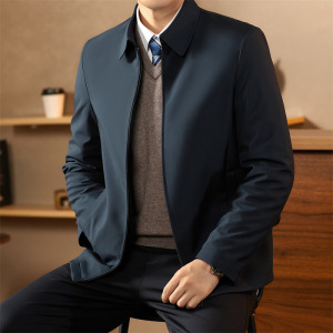 25年秋冬新款中老年纯色商务羽绒服薄款XZ804/M3706P115图片