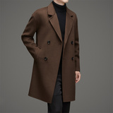 秋冬双面呢羊毛大衣男长款商务休闲西装领呢子XZ804/33020P265，男装毛呢大衣，星座804（原QT730）