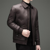 冬季新标50绒压胶翻领简约羽绒服XZ804/M6999P230，男装羽绒服，星座804（原QT730）