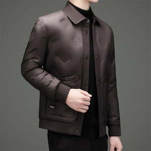 冬季新标50绒压胶翻领简约羽绒服XZ804/M6999P230图片