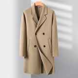 男长款商务休闲西装领呢子秋冬双面呢羊毛大衣XZ804/33020P265，男装毛呢大衣，星座804（原QT730）