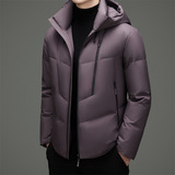冬季新标高充绒连帽纯色简约羽绒服面包服XZ804/M6918P295，男装羽绒服，星座804（原QT730）