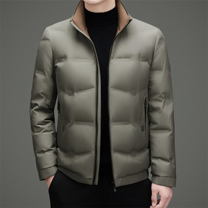 冬季立领商务羽绒服绣标中老年保暖外套XZ804/M6902P205图片