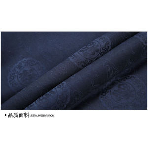 XZ804冬季老人印花羽绒服立领唐装汉服爷爷保暖外套男D21815P200图片