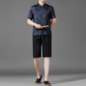 夏季唐装套装高端男士中老年风新中式汉服MB5108P115图片
