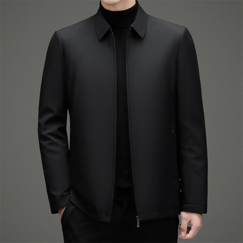 高品冬季新款中老年纯色商务羽绒服貂绒内胆可拆XZ804/M5199P235,男装羽绒服,星座804（原QT730）