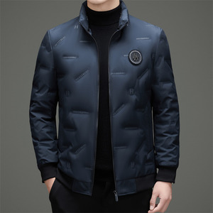 25年冬季男士商务立领白鸭绒羽绒服纯色羽绒外套XZ804/M6957P170图片