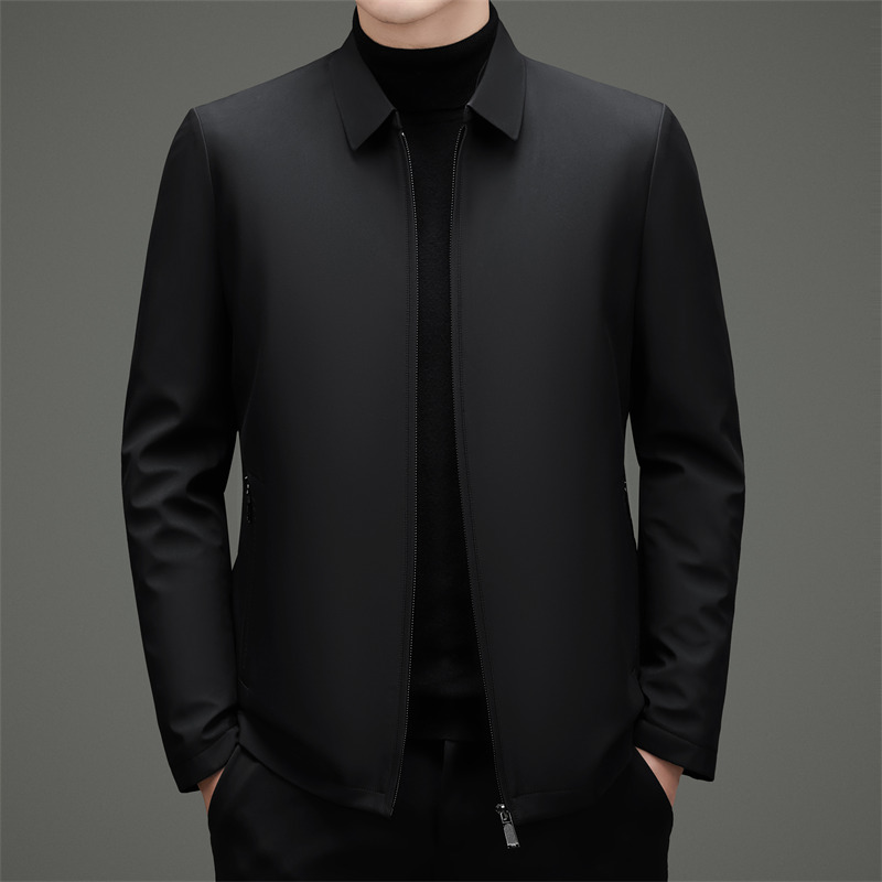 高品冬季新款中老年纯色商务羽绒服貂绒内胆可拆XZ804/M5199P235，男装羽绒服，星座804（原QT730）