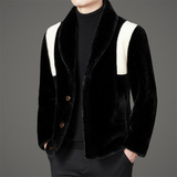 冬季男青果领雪兰貂皮毛一体夹克短款拼色外套XZ804/M1211P245,男装皮衣,星座804(原QT730), 冬季男青果领雪兰貂皮毛一体夹克短款拼色外套XZ804/M1211P245,男装皮衣,星座804(原QT730),