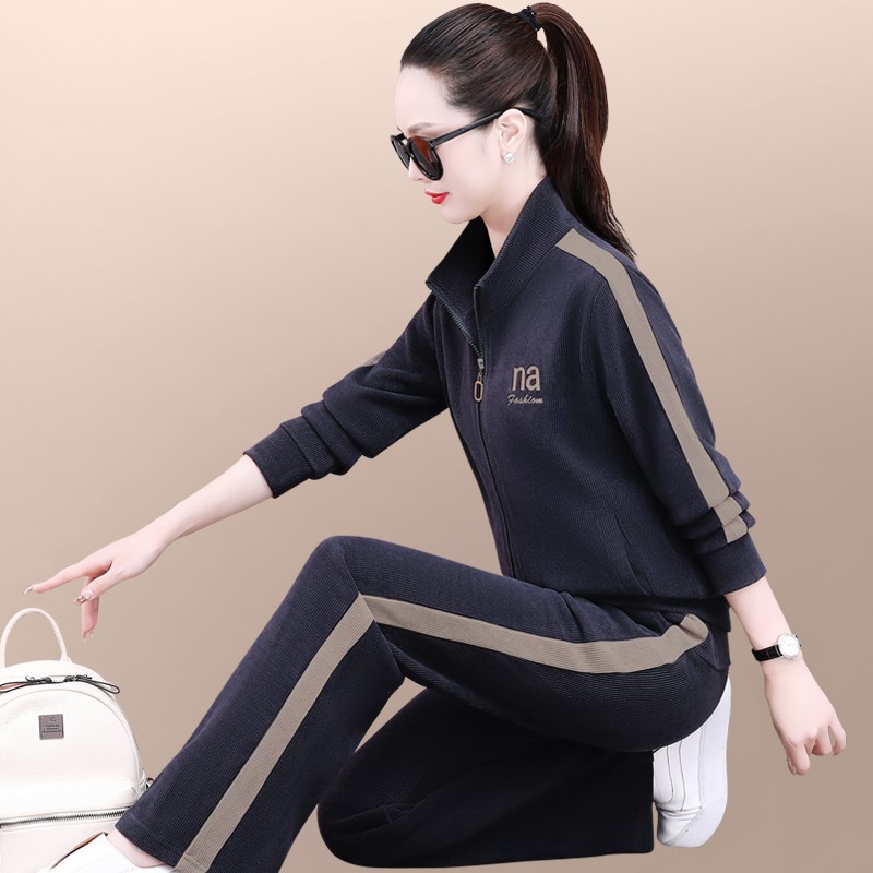 耐克顿春季运动服套装女2025新款时尚减龄洋气质妈妈女士休闲跑步