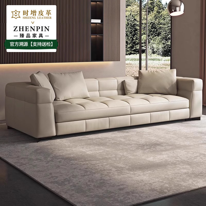 时增银河全青皮沙发头层牛皮飞天茅台米洛提半青皮牛皮布雷泽沙发