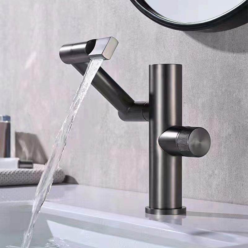 网红枪灰色招财猫万向多功能洗脸智能数显冷热龙头家用面盆水龙头