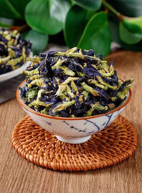 粉蓝蝴蝶干冰粉手工上色