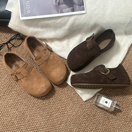 LMENY "全麦土司"2025秋冬新款厚底全包百搭博肯鞋BBL9233-7