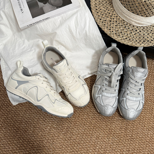 萌姐【山系小弯月】新款透气休闲百搭软底时尚德训休闲鞋1255-9