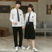 高中生班服校服套装 百褶裙运动会朗诵合唱服 学院风初中大合唱衬衫