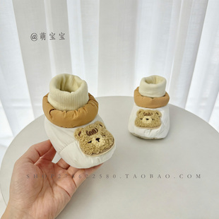 袜0 12月不掉保暖棉鞋 1岁宝宝软底学步鞋 678 袜一体 秋冬婴儿鞋