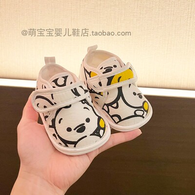 春秋款婴儿布鞋卡通不掉跟学步鞋
