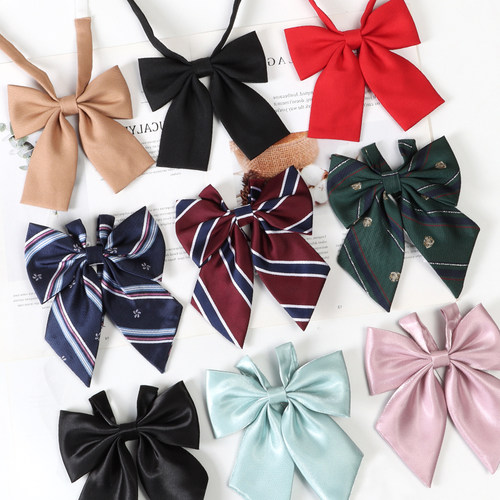 蝴蝶结领结学院风羽根领花校服