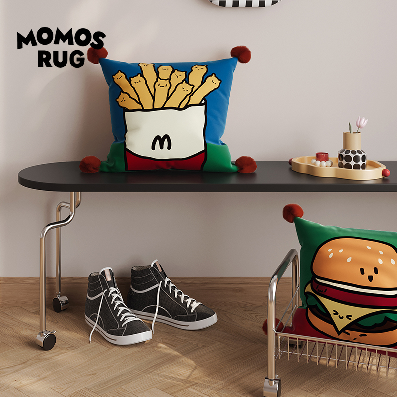 momosrug抱枕靠枕可拆卸枕套