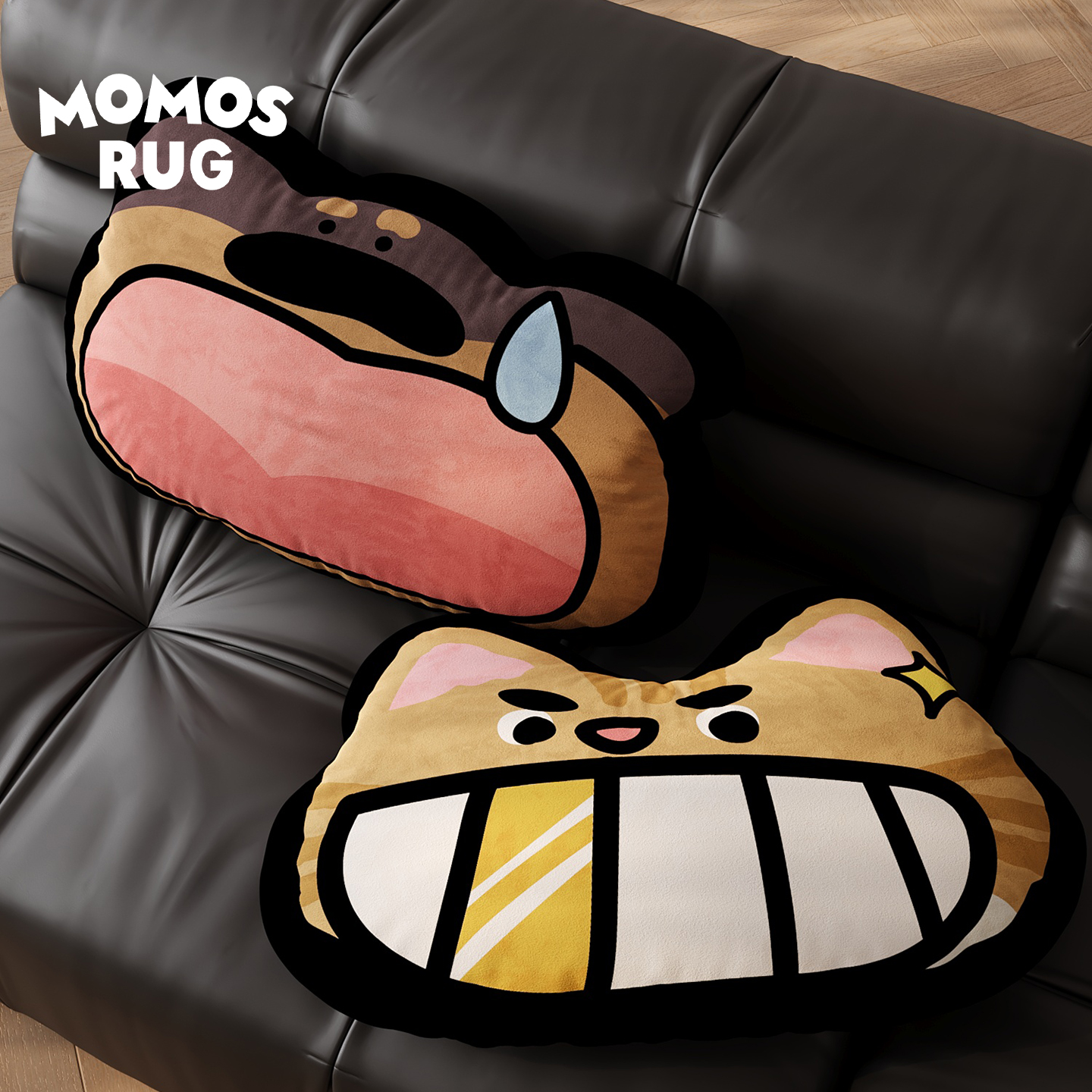 莱恩家族沙发抱枕腰枕靠背垫办公室简约卡通家用车载午睡垫靠枕