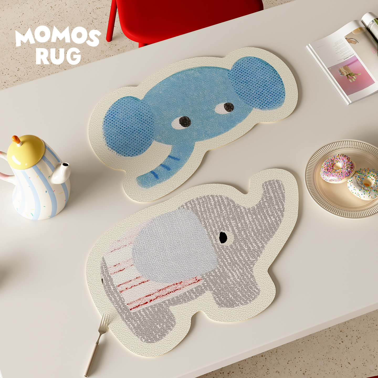 momosrug皮革餐垫防水防油可擦洗