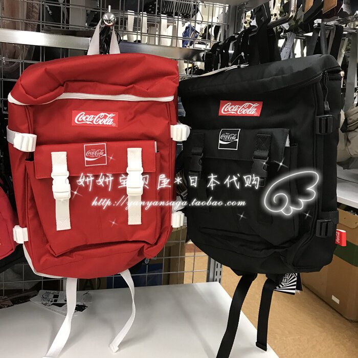 现货特价清仓 日本 Coca-Cola 可口可乐男女款双肩背包大容量书包
