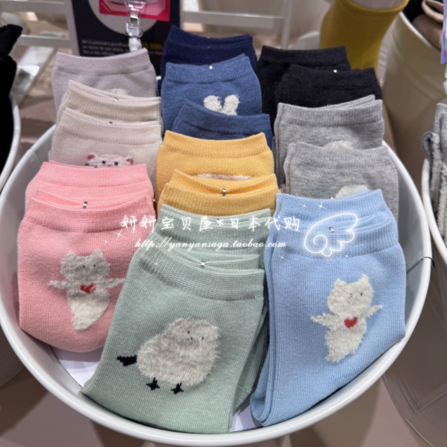 日本tabio靴下屋棉混动物短袜