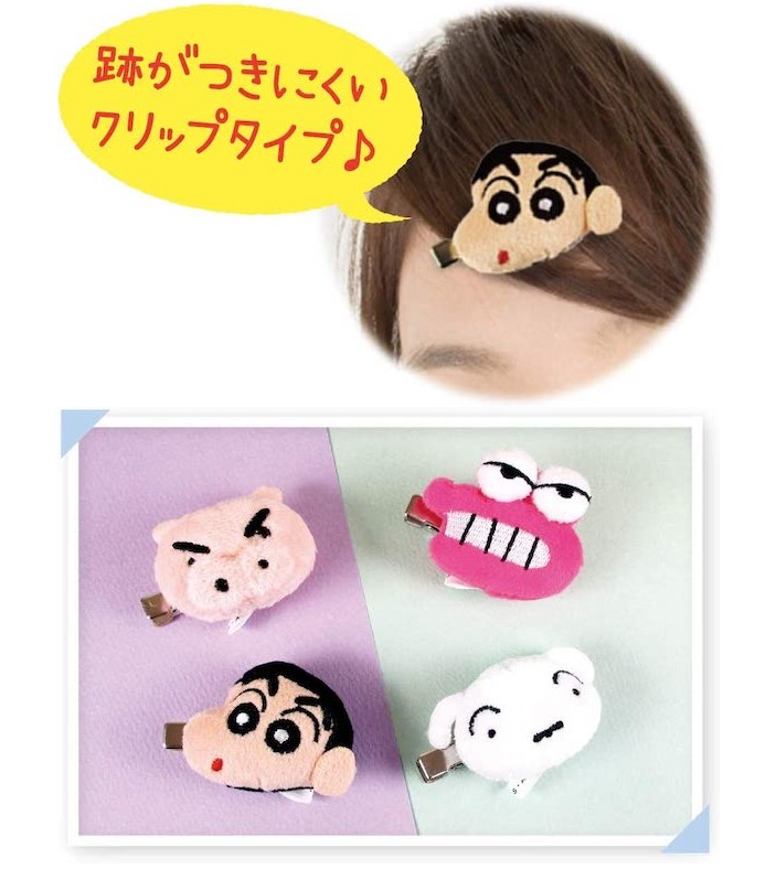 蜡笔小新毛绒公仔造型刘海夹