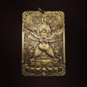 黄铜大鹏鸟吊坠方牌挂件国学传统文创送礼收藏