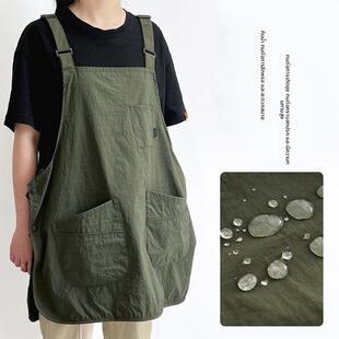 围裙厨房可调节防水耐污美发美容餐饮露营奶茶宠物店两面穿工作服