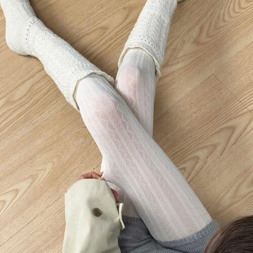 复古天鹅绒打底裤女微透高弹春秋