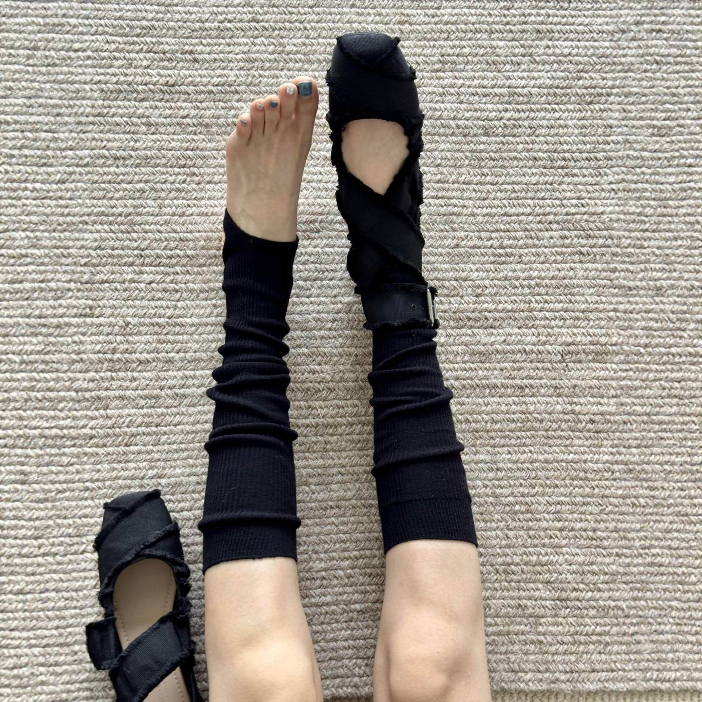miu系踩脚袜套女春夏薄款芭蕾风