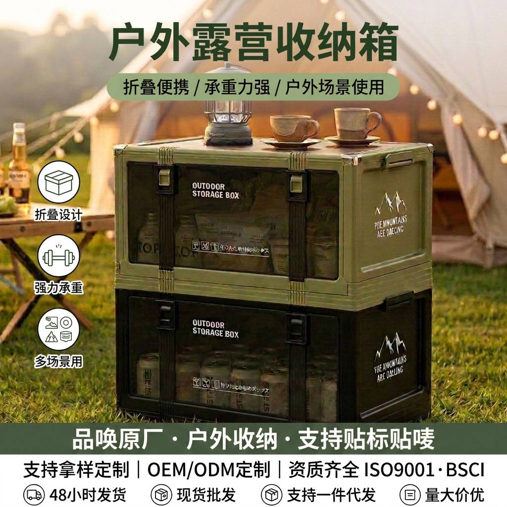 户外露营收纳箱车载多层可叠厚坐
