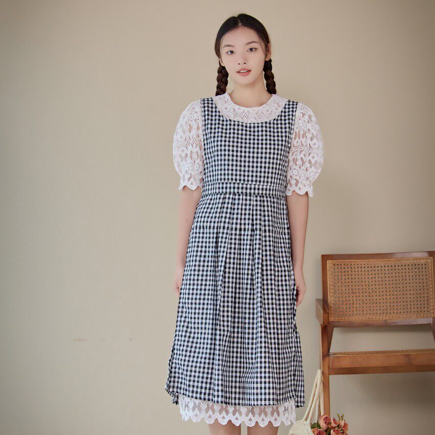 围裙家用背心开叉厨房棉布时尚可爱韩版文艺女士工作服罩衣