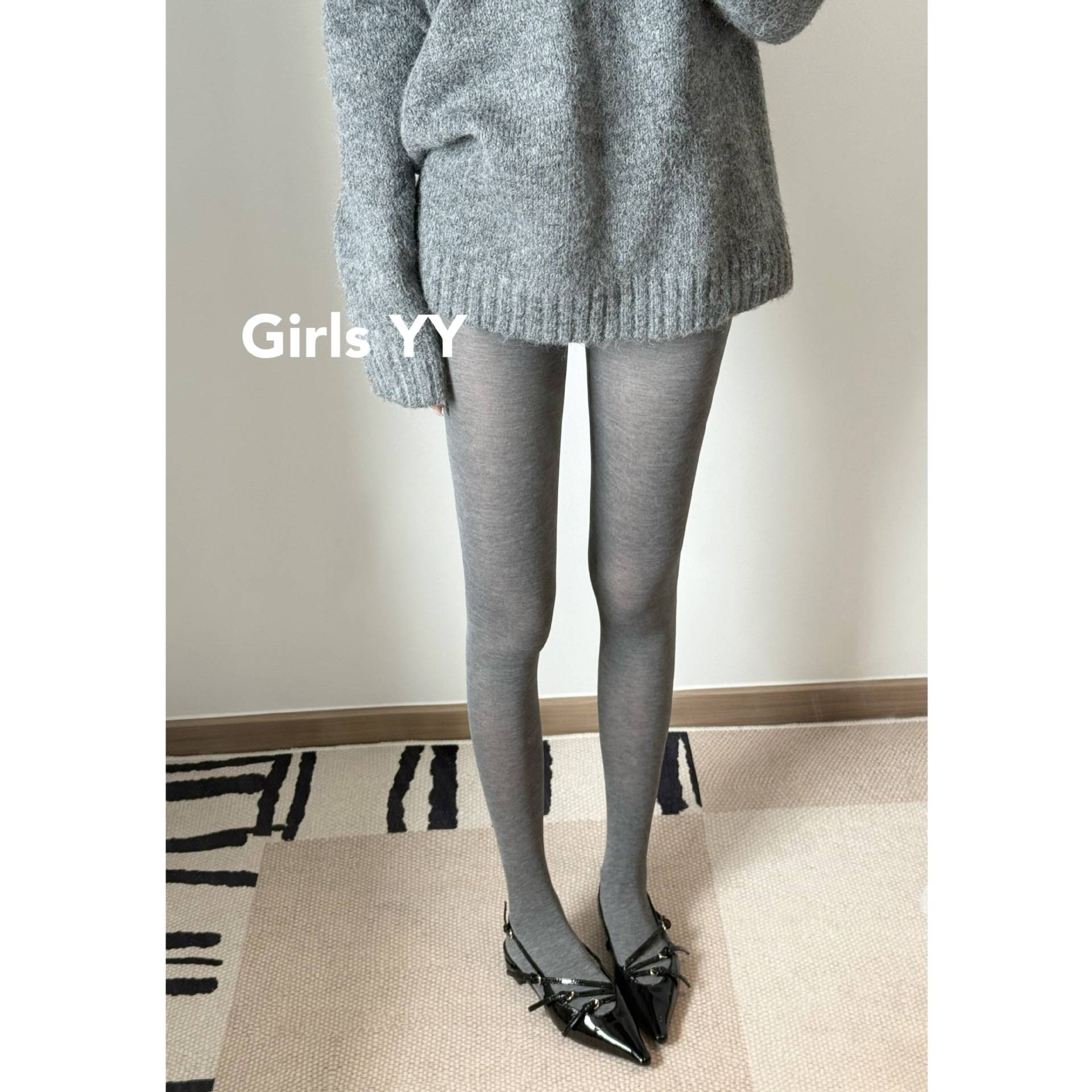 灰色高腰微透肉薄款格雷系女｜