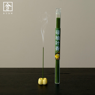 柚叶线香小桂花香插办公室专用高级感装饰品底座香插香托香炉香薰