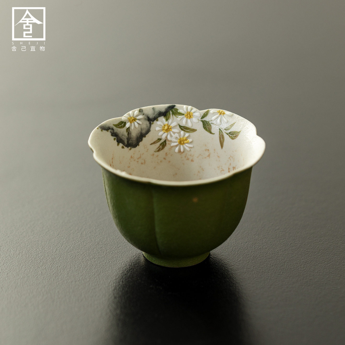 小青柑手绘莲瓣茶杯陶瓷女士一人饮品茗杯单个功夫茶具主人杯,餐饮具,茶杯,淘宝优惠券,粉丝福利购,淘宝优惠卷