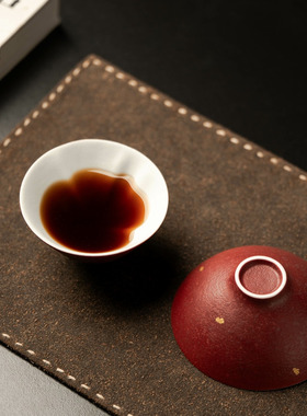 葫芦杯主人杯家用喝茶杯宽口杯手工洒金福禄品茗杯功夫茶具不烫手