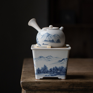 舍己严选围炉煮茶碳火茶壶烤茶煮茶器茶桌炉子炭火茶炉户外一套
