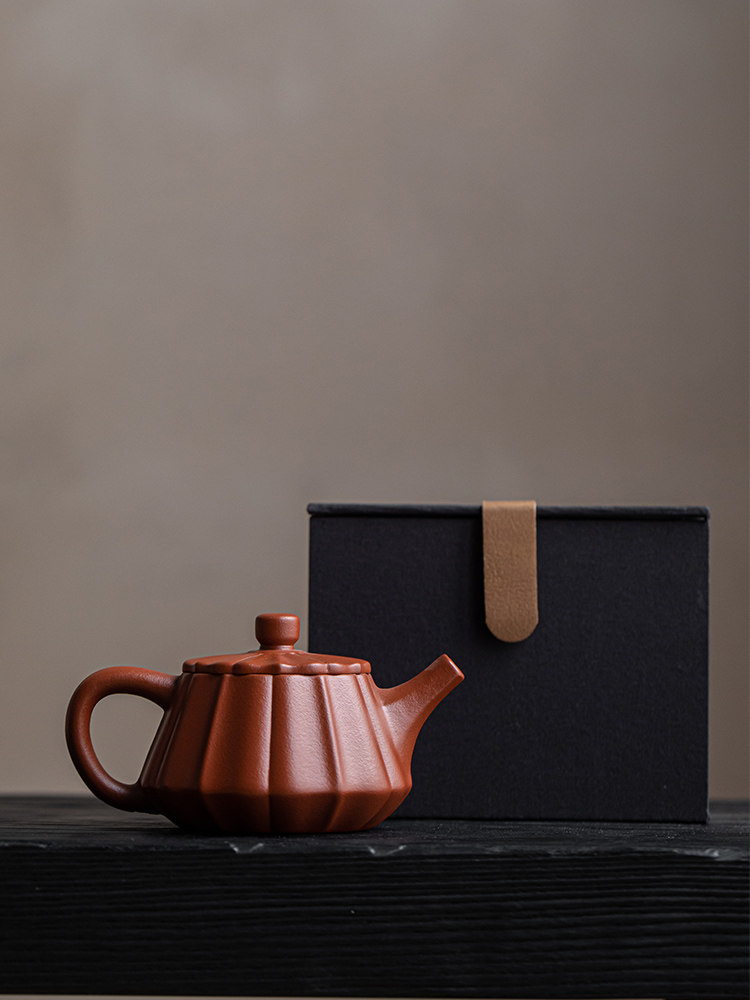 紫砂壶朱泥筋纹石瓢纯全手工泡茶壶单人功夫茶具套装送礼大小容量,餐饮具,茶壶,淘宝优惠券,粉丝福利购,淘宝优惠卷